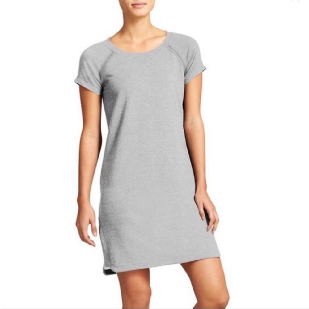 Athleta Pacer Gray T Shirt Dress